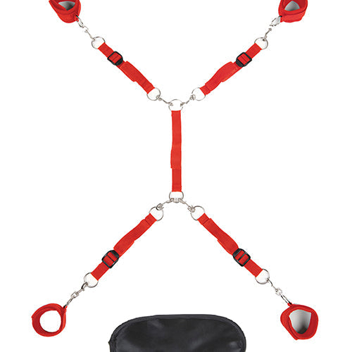 LUX FETISH 7 PC BED SPREADER RED - ELLF1328RED