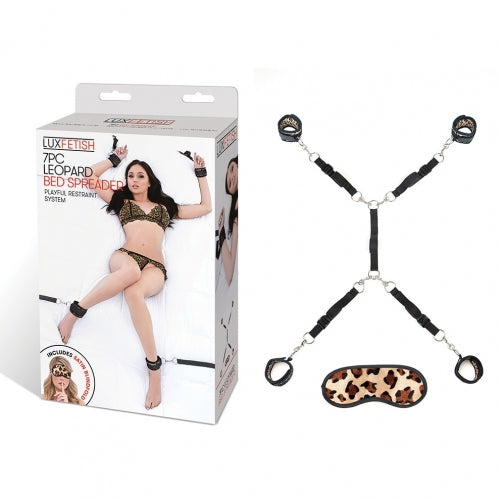 LUX FETISH 7PC LEOPARD BED SPREADER - ELLF1328LEO
