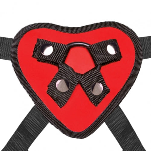 LUX FETISH RED HEART STRAP ON HARNESS - ELLF1361RED