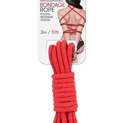 LUX FETISH BONDAGE ROPE 3M RED - ELLF5100RED