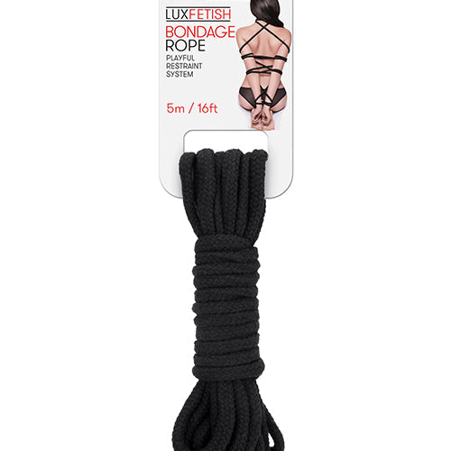 LUX FETISH BONDAGE ROPE 5M BLACK - ELLF5105BLK