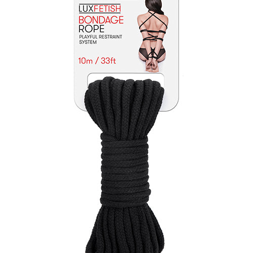 LUX FETISH BONDAGE ROPE 10M BLACK - ELLF5106BLK