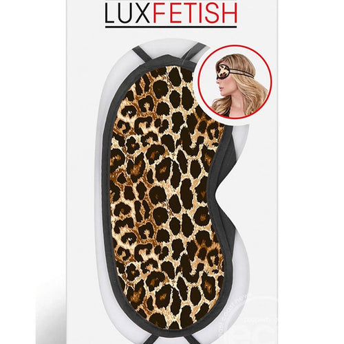 LUX FETISH PEEK-A-BOO LOVE MASK LEOPARD - ELLF6014