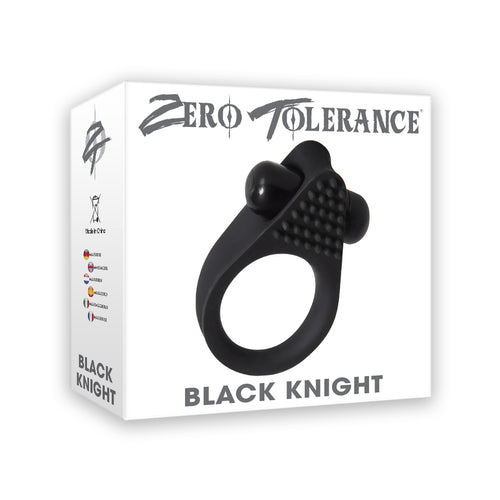 ZERO TOLERANCE BLACK KNIGHT VIBRATING COCK RING - ENZECR33052