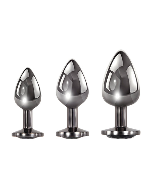 EVOLVED GEM BLACK ANAL PLUG SET - ENBP85772