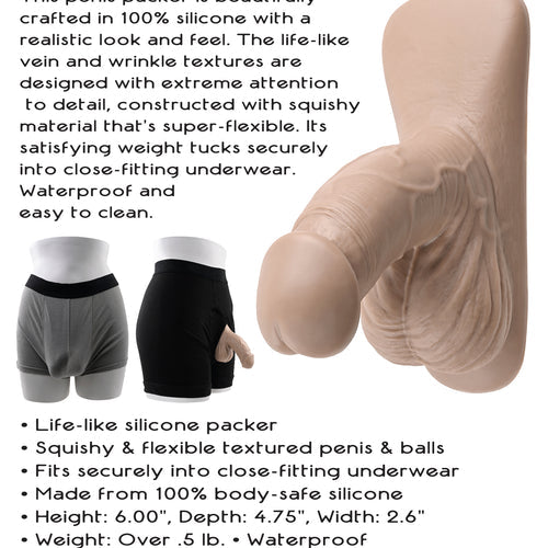 GENDER X 4IN SILICONE PACKER LIGHT - ENGXPK09692