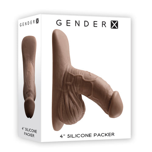 GENDER X 4IN SILICONE PACKER DARK - ENGXPK09762
