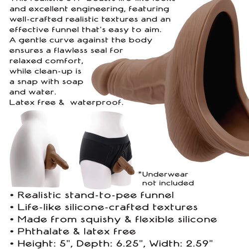 GENDER X STAND TO PEE DARK SILICONE - ENGXSP09902