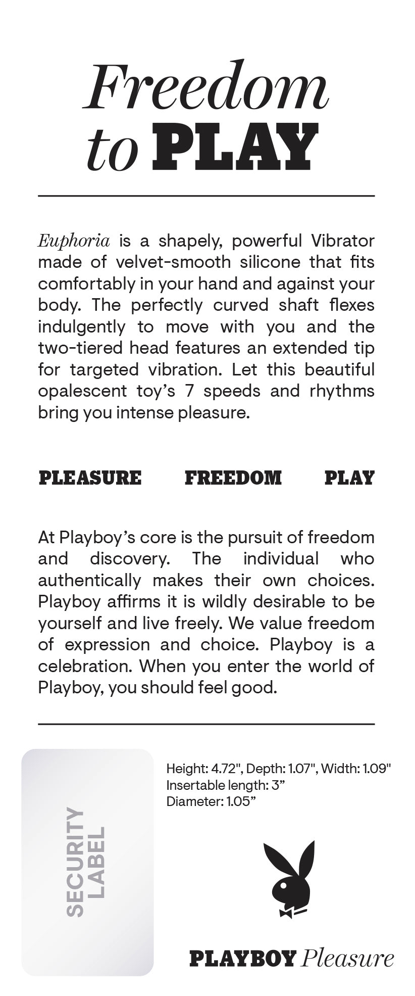 PLAYBOY EUPHORIA - ENPBRS15842