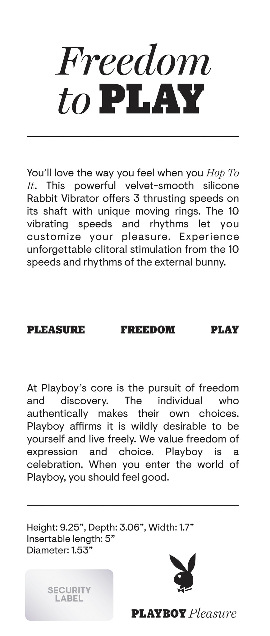 PLAYBOY HOP TO IT - ENPBRS23452