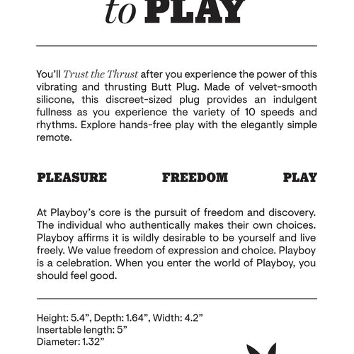 PLAYBOY TRUST THE THRUST - ENPBRS24202
