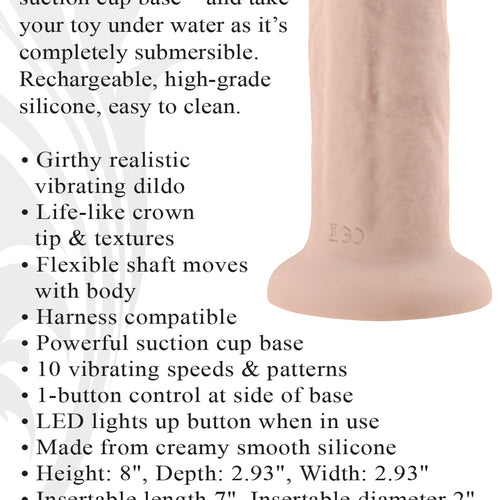 EVOLVED 7IN GIRTHY VIBRATING DONG LIGHT - ENRD27342