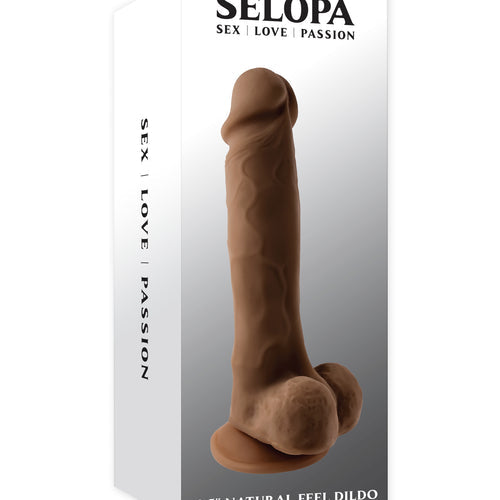 EVOLVED 6.5 IN NATURAL FEEL DILDO DARK - ENSLDD35882