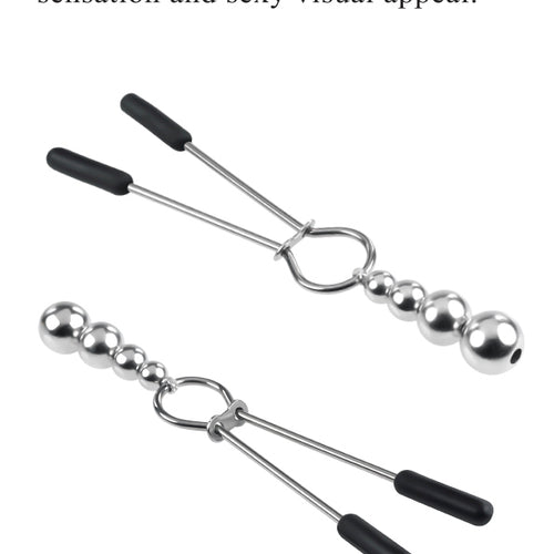 SELOPA BEADED NIPPLE CLAMPS SILVER - ENSLNC35572