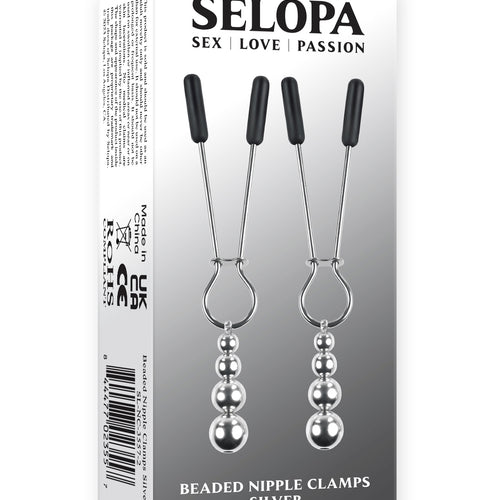 SELOPA BEADED NIPPLE CLAMPS SILVER - ENSLNC35572