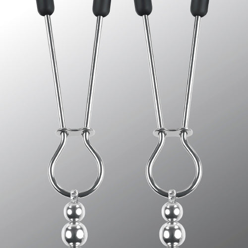 SELOPA BEADED NIPPLE CLAMPS SILVER - ENSLNC35572