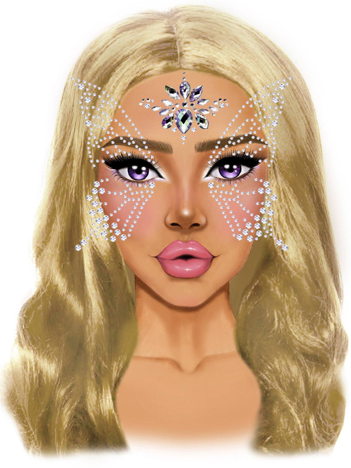 Fairy Adhesive Face Jewels Sticker - EYE041    18322
