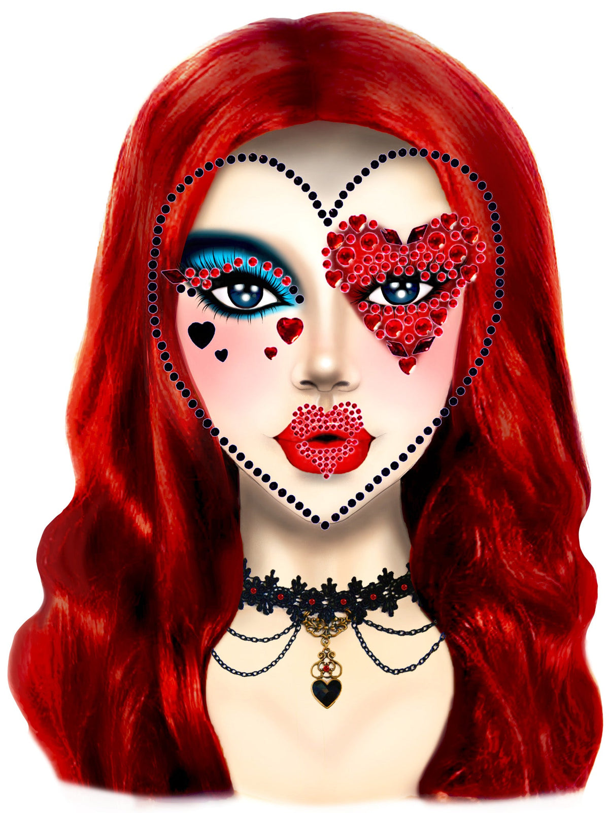 Queen Adhesive Face Jewels Sticker - EYE042    01222
