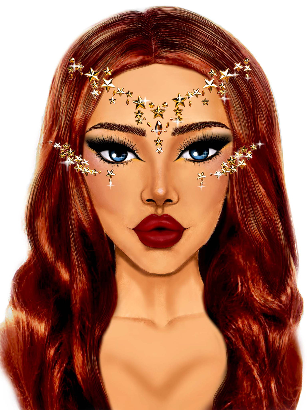 Star Sign Face Jewels Sticker - EYE050    02622