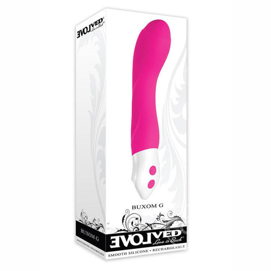 Evolved Buxom G Rechargeable Silicone G-Spot Vibrator Pink-Pinkfoxxx