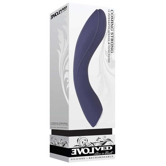 Evolved Coming Strong Rechargeable Silicone G-Spot Vibrator Purple-Pinkfoxxx