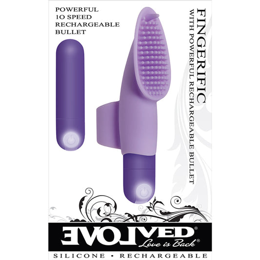 Evolved Fingerific Rechargeable Silicone Finger Vibrator Purple-Pinkfoxxx