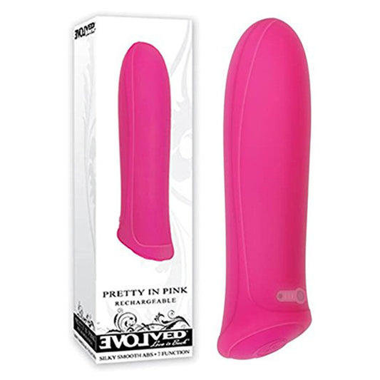 Evolved Pretty in Pink Rechargeable Silicone Bullet Vibrator-Pinkfoxxx