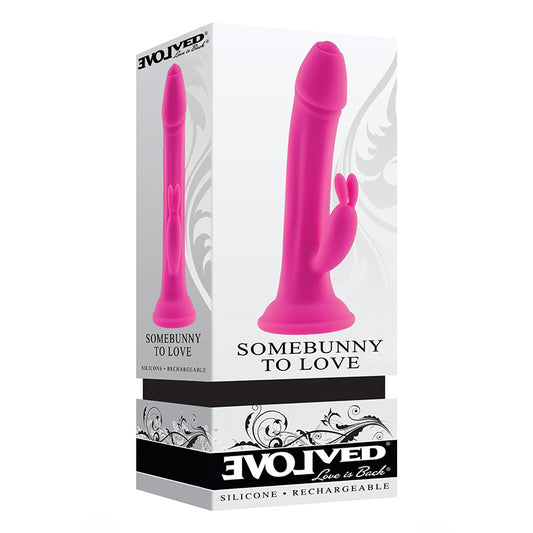 Evolved Somebunny to Love Rechargeable Realistic Rabbit with Suction Cup Silicone Pink-Pinkfoxxx