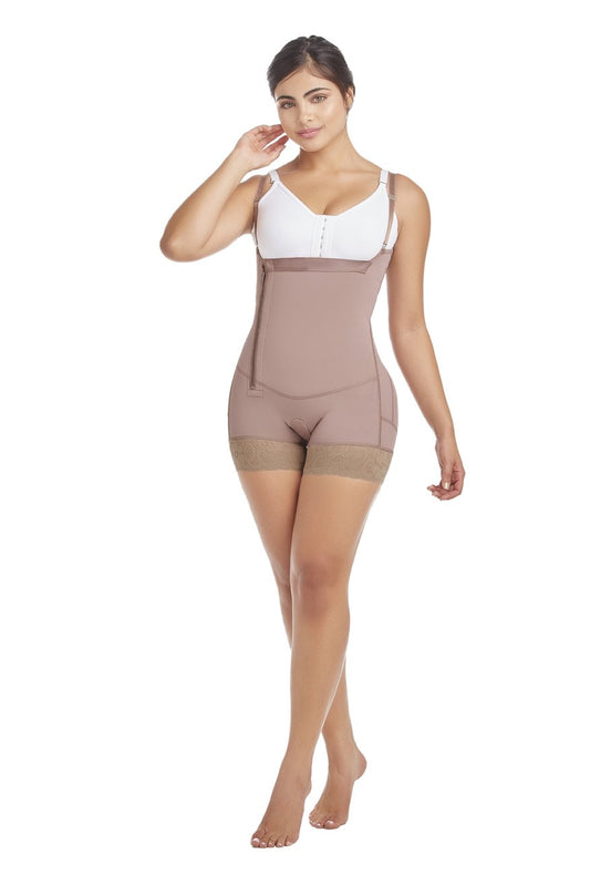 Body Garment-Hip Hugger and Braless side Zipper. Hip hugging style molds the body and is d