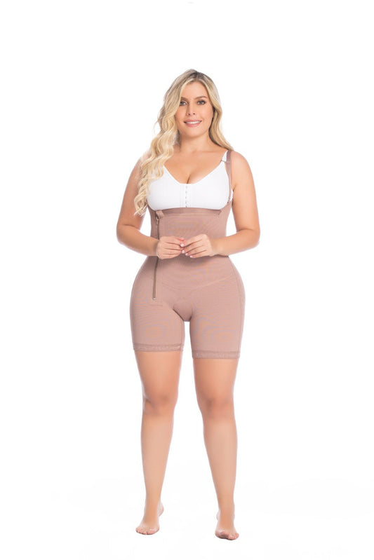 Body Garment-Mid Thigh and Braless side zipper. Made with smart fabrics of first quality