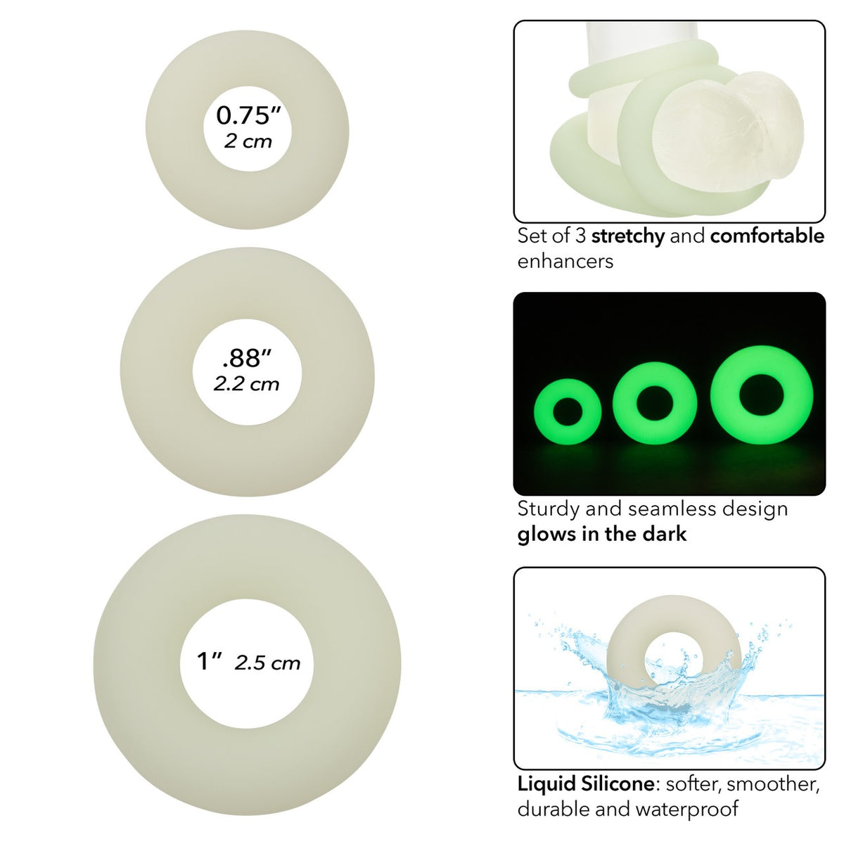 ALPHA LIQUID SILICONE SET GLOW IN THE DARK - SE149233