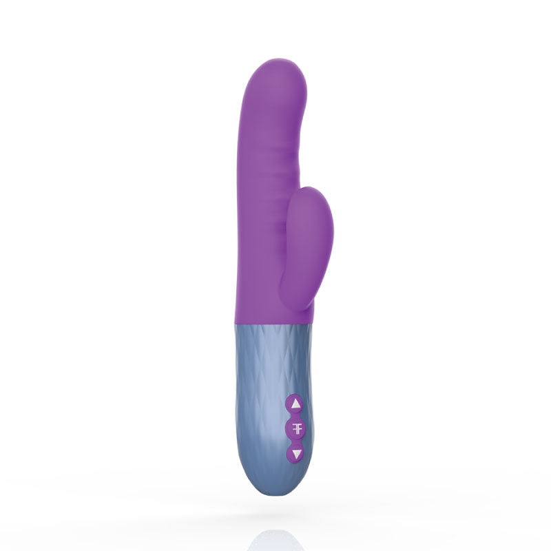 FemmeFunn Essenza Rechargeable Silicone Dual Stimulation Thrusting Vibrator-Pinkfoxxx