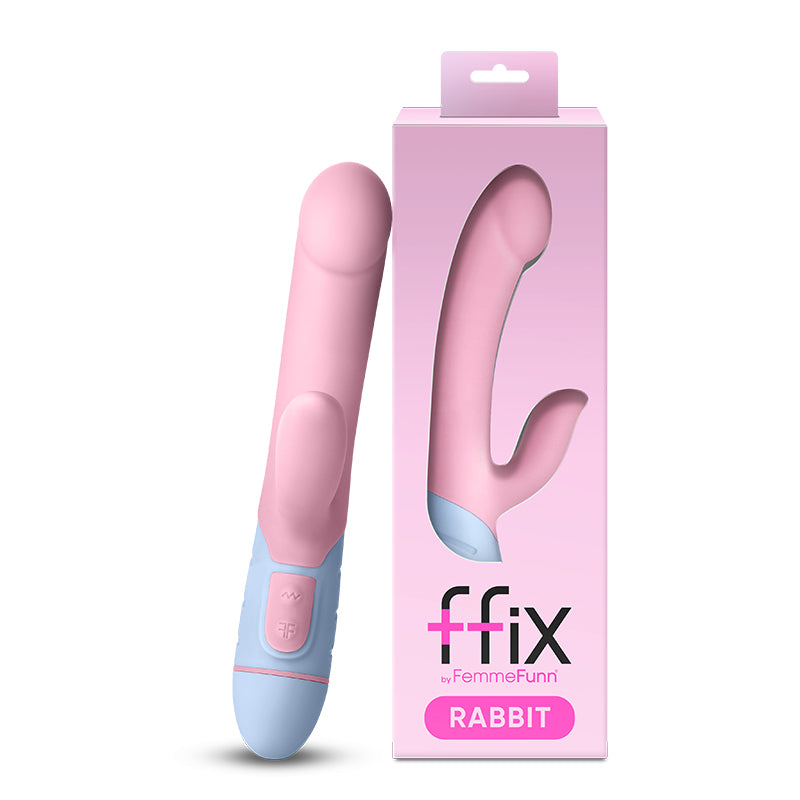 FemmeFunn FFIX Rabbit Waterproof Silicone Dual Stimulation G-Spot Vibrator-Pinkfoxxx