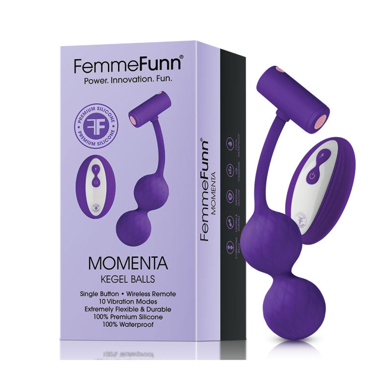 FemmeFunn Momenta Rechargeable Remote-Controlled Silicone Kegel Balls-Pinkfoxxx