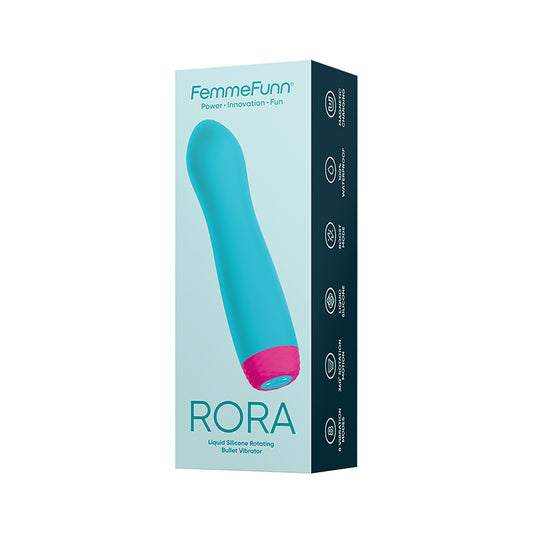 FemmeFunn Rora Rechargeable Silicone Rotating Bullet Vibrator-Pinkfoxxx