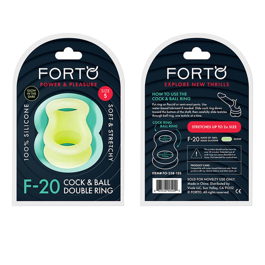 Forto F-20 Liquid Silicone Cockring & Ball Stretcher-Pinkfoxxx