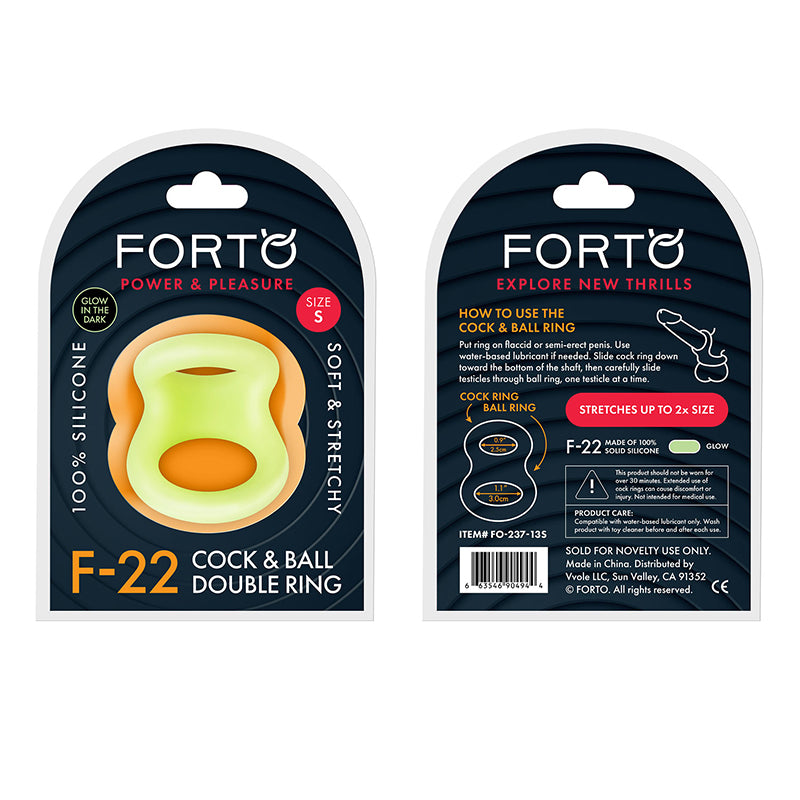 Forto F-22 Liquid Silicone Cock & Ball D-Ring-Pinkfoxxx