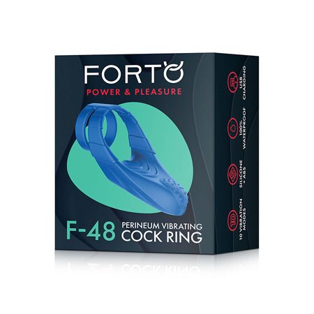 Forto F-48 Rechargeable Silicone Perineum Vibrating Double Cockring-Pinkfoxxx