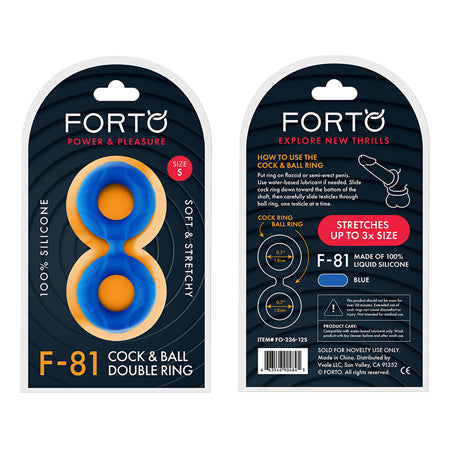 Forto F-81 Liquid Silicone Cock & Ball Double Ring-Pinkfoxxx