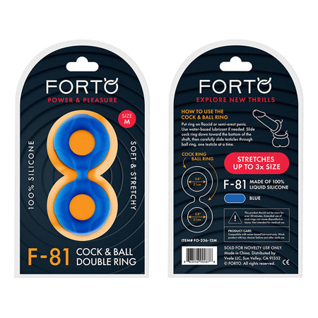 Forto F-81 Liquid Silicone Cock & Ball Double Ring-Pinkfoxxx