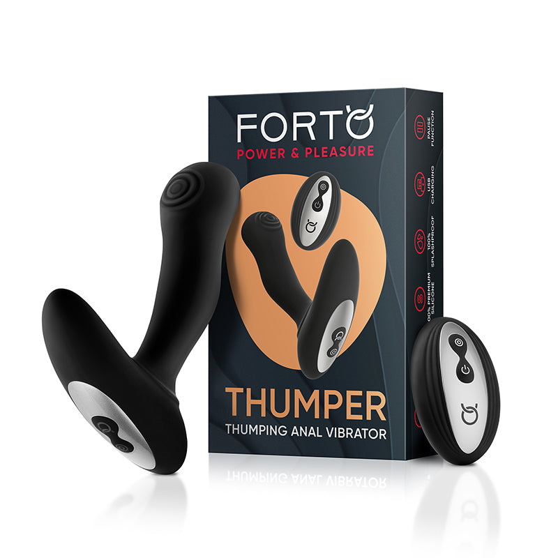 Forto Thumper Rechargeable Remote-Controlled Silicone Thumping Anal Vibrator-Pinkfoxxx