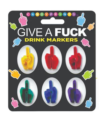 GIVE A FUCK DRINK MARKERS