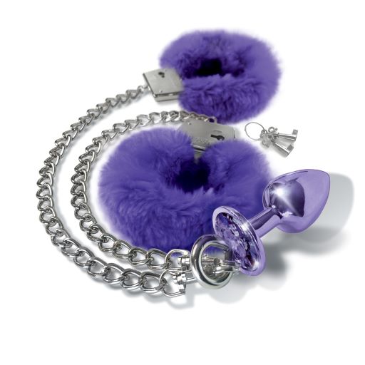 NIXIE METAL PLUG & FURRY CUFF SET PURPLE METALLIC - GN1000322