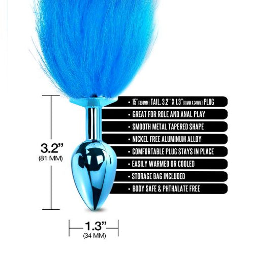 NIXIE METAL PLUG W/ OMBRE TAIL MEDIUM BLUE METALLIC - GN1000325