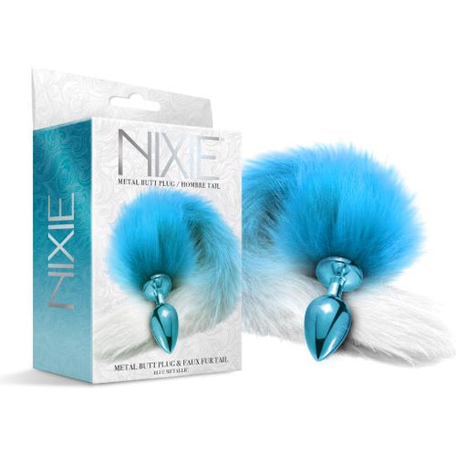 NIXIE METAL PLUG W/ OMBRE TAIL MEDIUM BLUE METALLIC - GN1000325