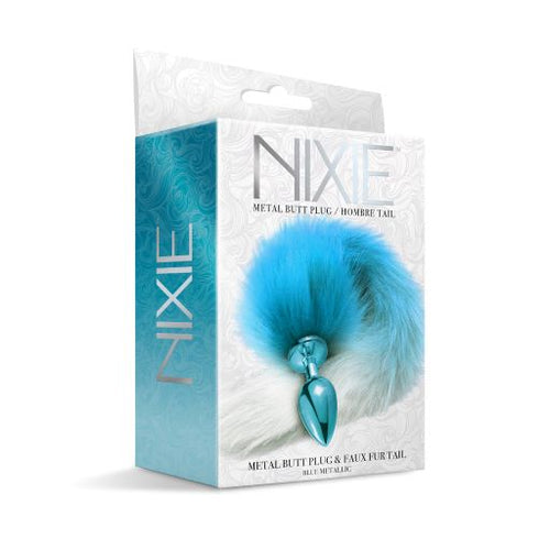 NIXIE METAL PLUG W/ OMBRE TAIL MEDIUM BLUE METALLIC - GN1000325