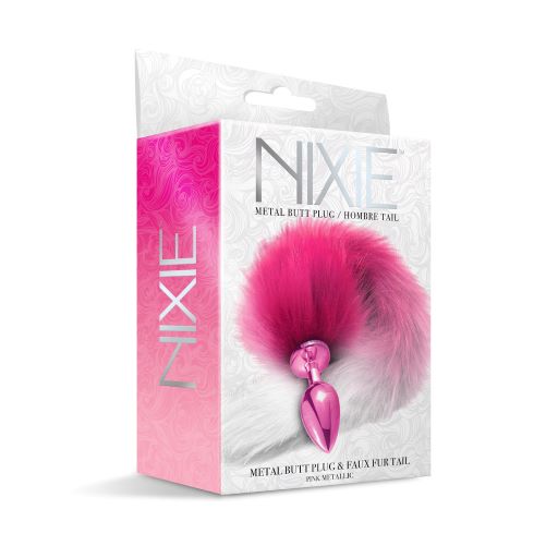 NIXIE METAL PLUG W/ OMBRE TAIL MEDIUM PINK METALLIC - GN1000327