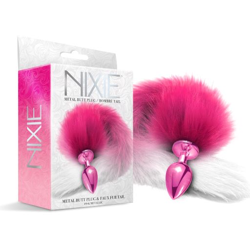 NIXIE METAL PLUG W/ OMBRE TAIL MEDIUM PINK METALLIC - GN1000327