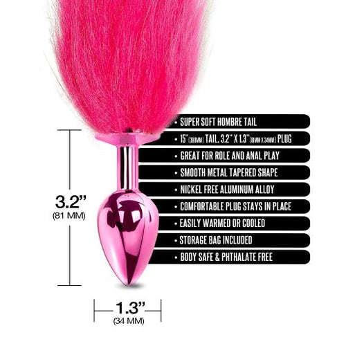 NIXIE METAL PLUG W/ OMBRE TAIL MEDIUM PINK METALLIC - GN1000327