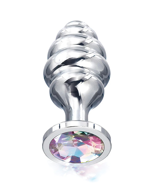 NIXIE HONEY DIPPER SMALL RIBBED STAINLESS STEEL PLUG - GN1000328